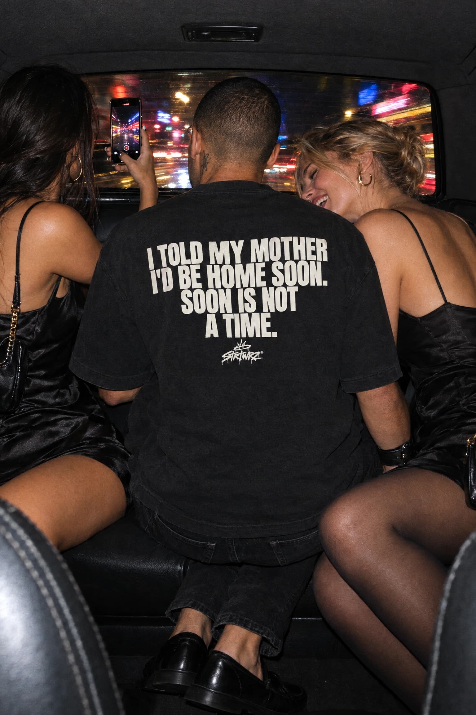 Soon Is Not A Time in Black, back print