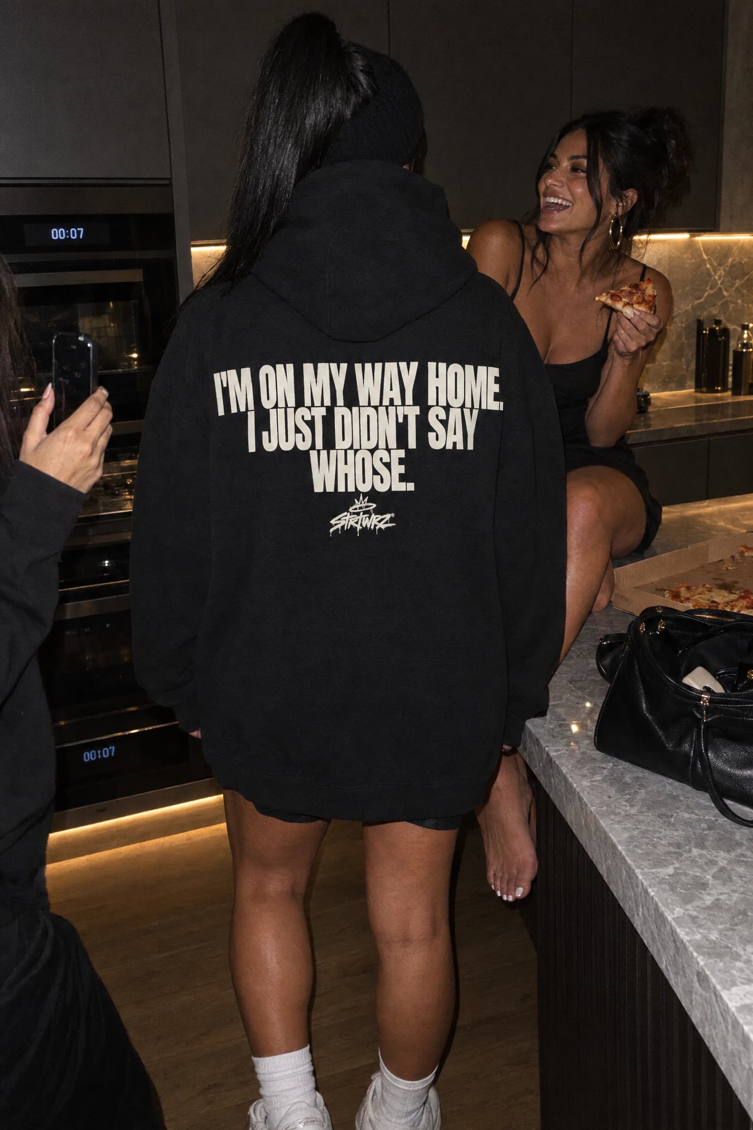 Didn't Say Whose in Black, back print