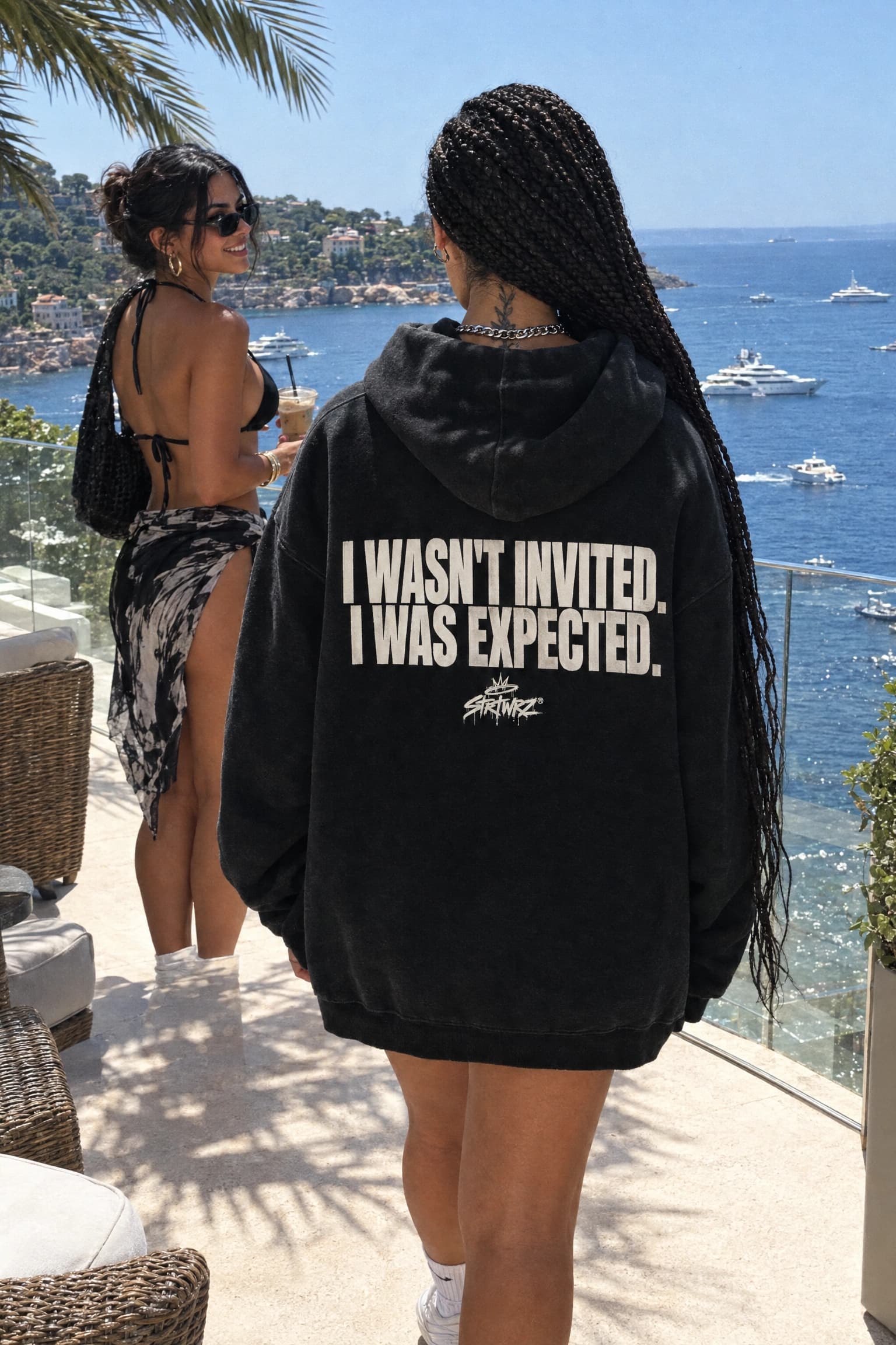 I Was Expected in Black, back print
