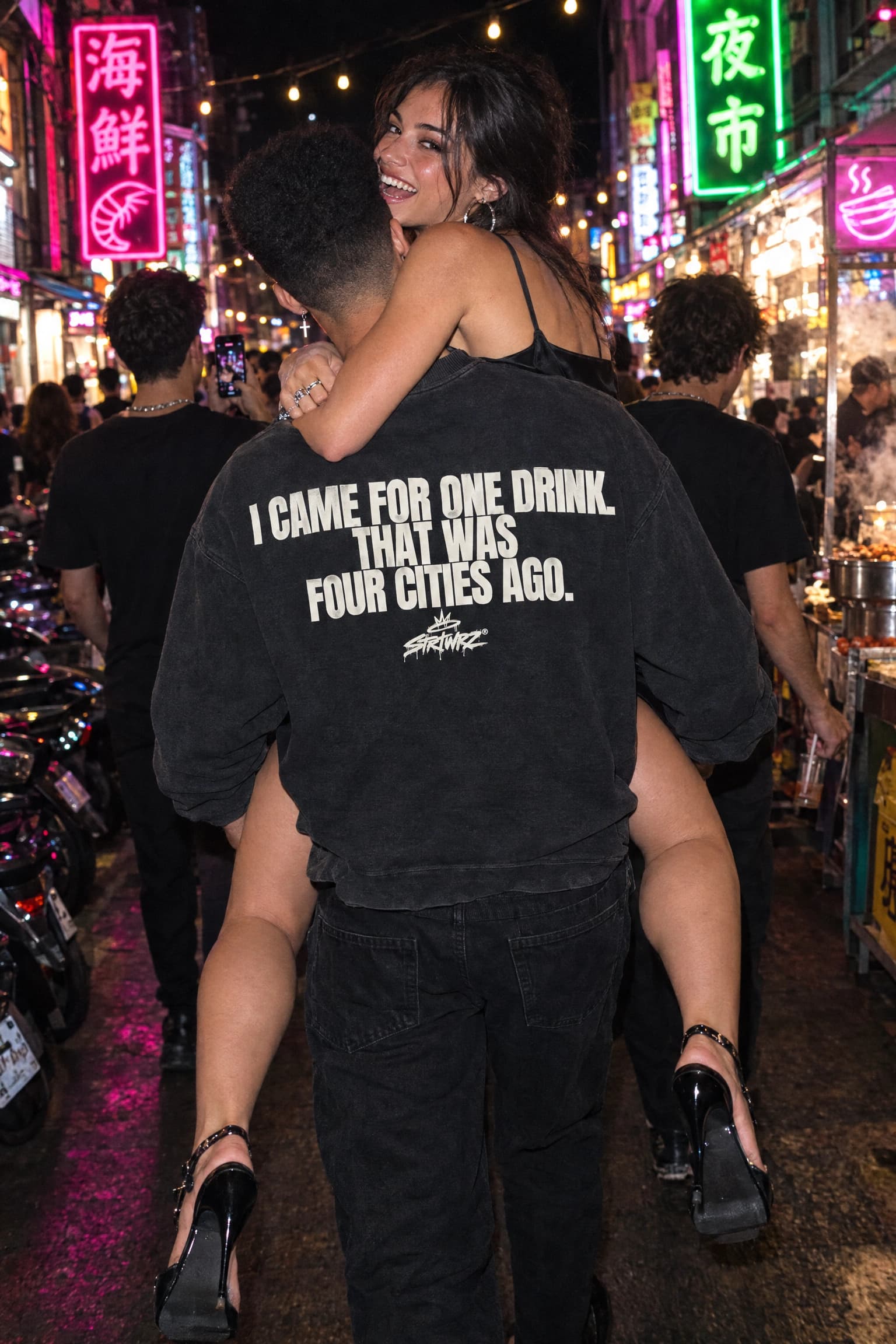 Four Cities Ago in Vintage Black, back print