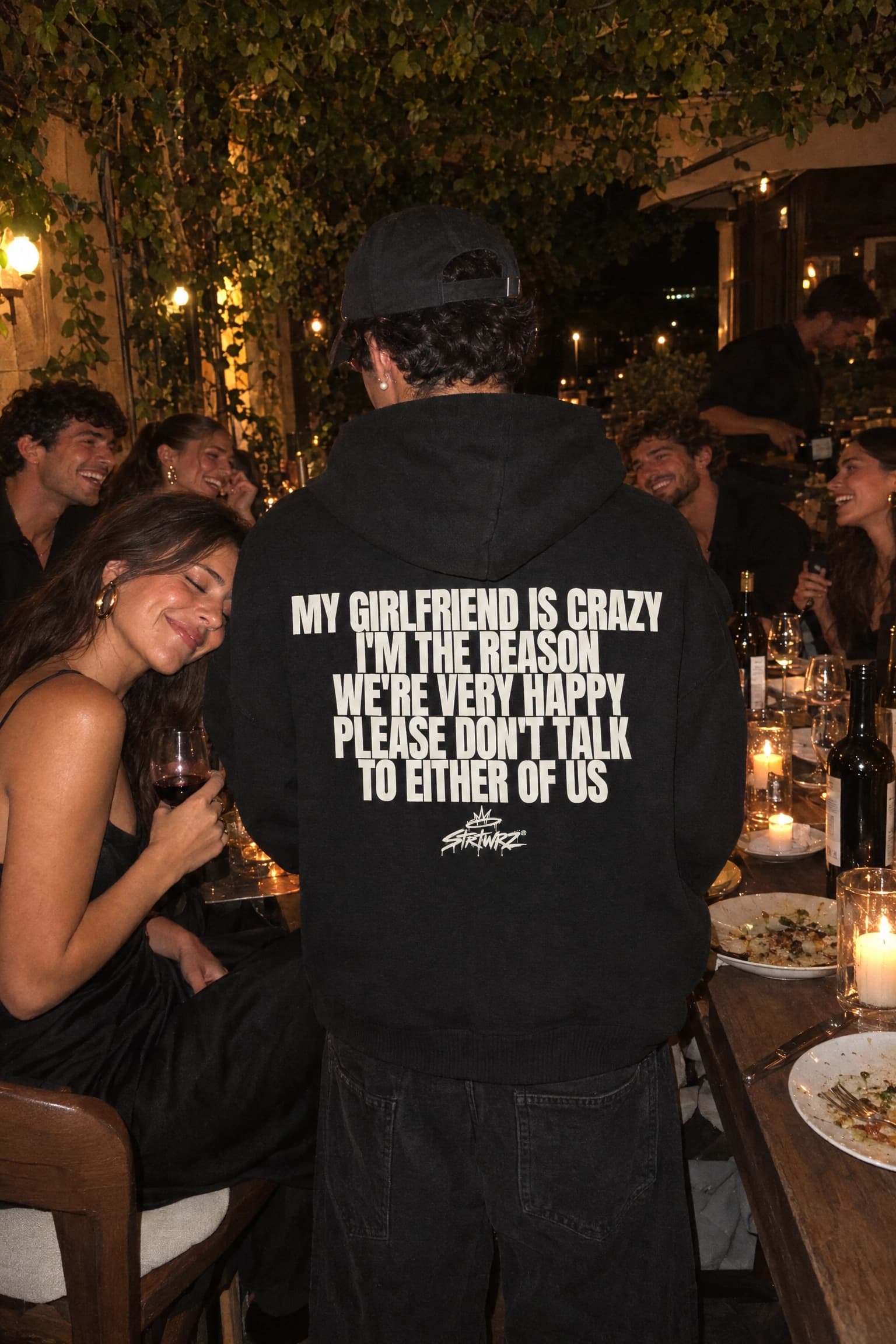I'm The Reason in Black, back print