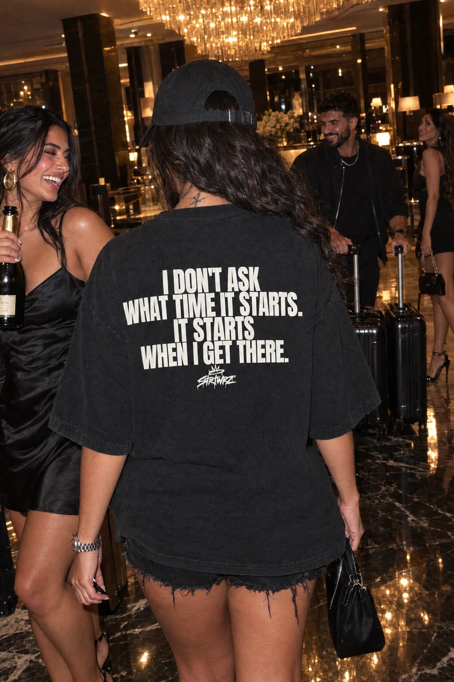 Starts When I Get There in Black, back print