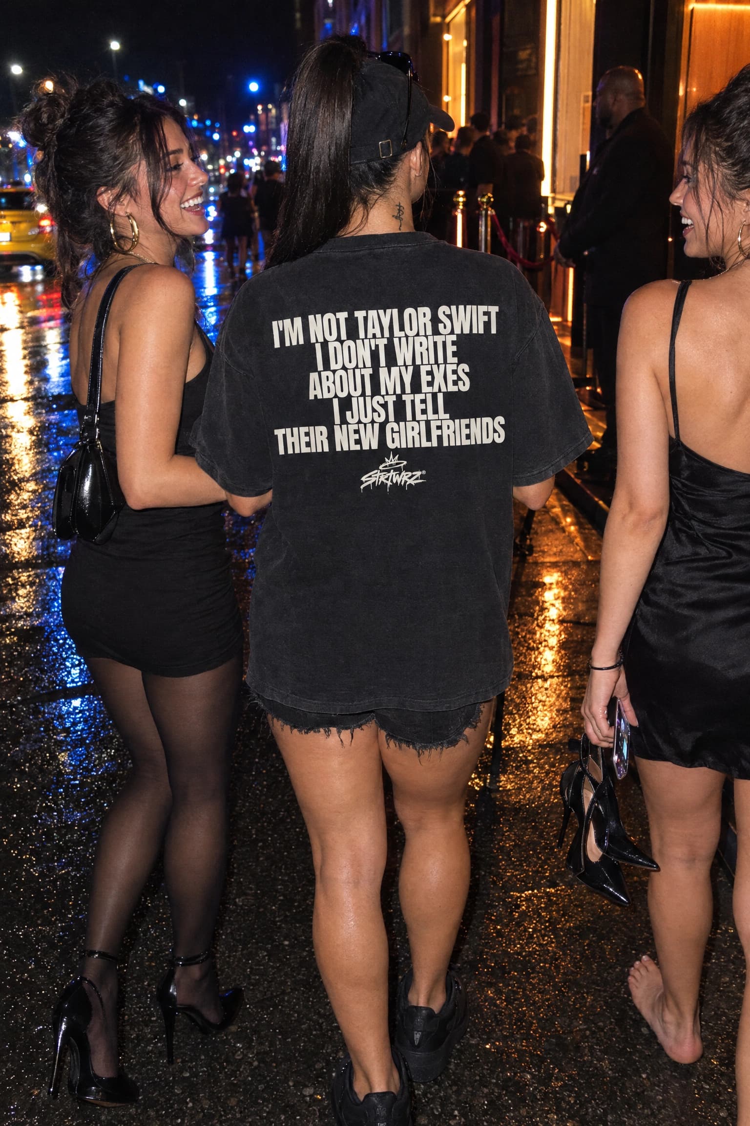 Tell Their New Girlfriends in Black, back print