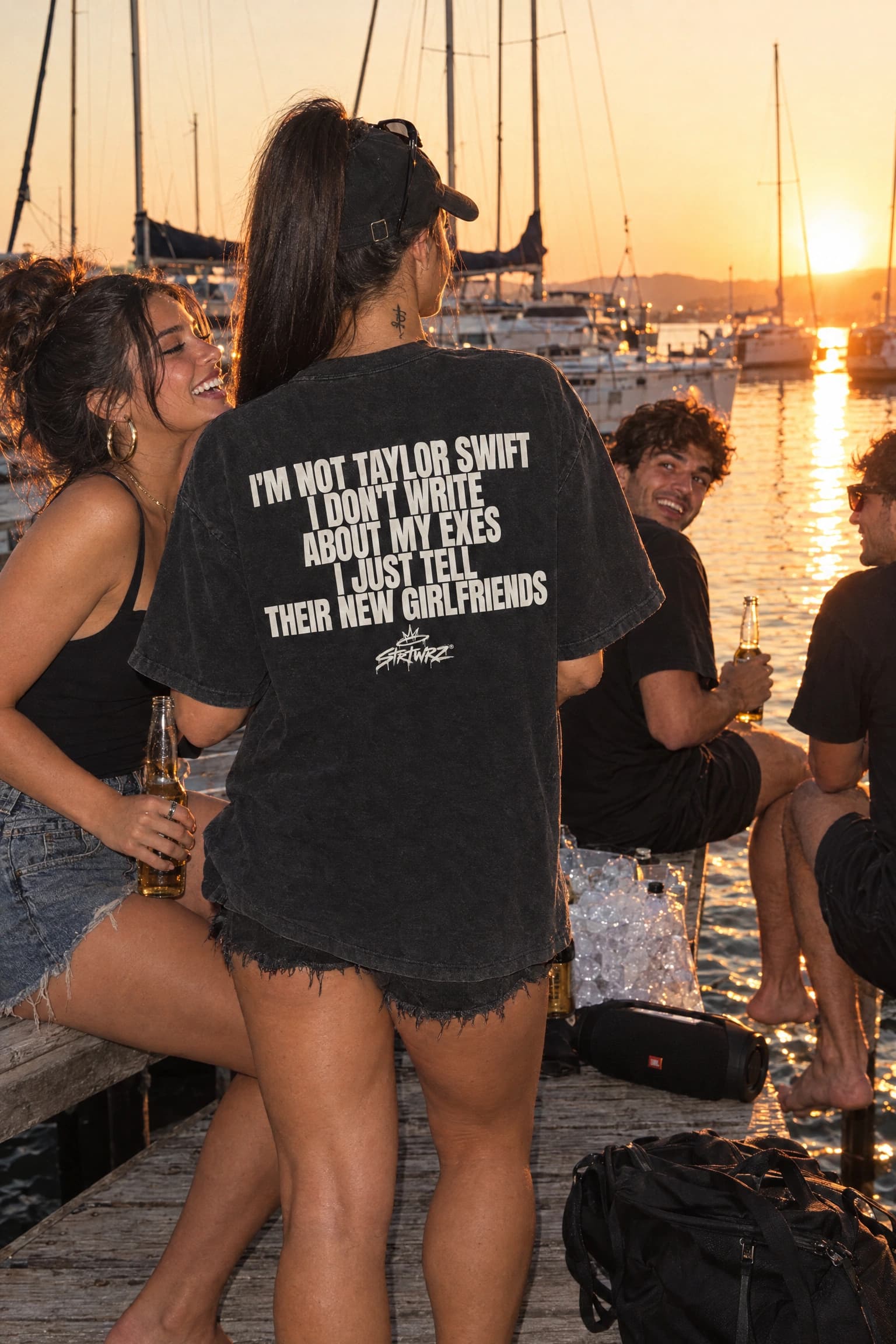 Tell Their New Girlfriends in Black, front view