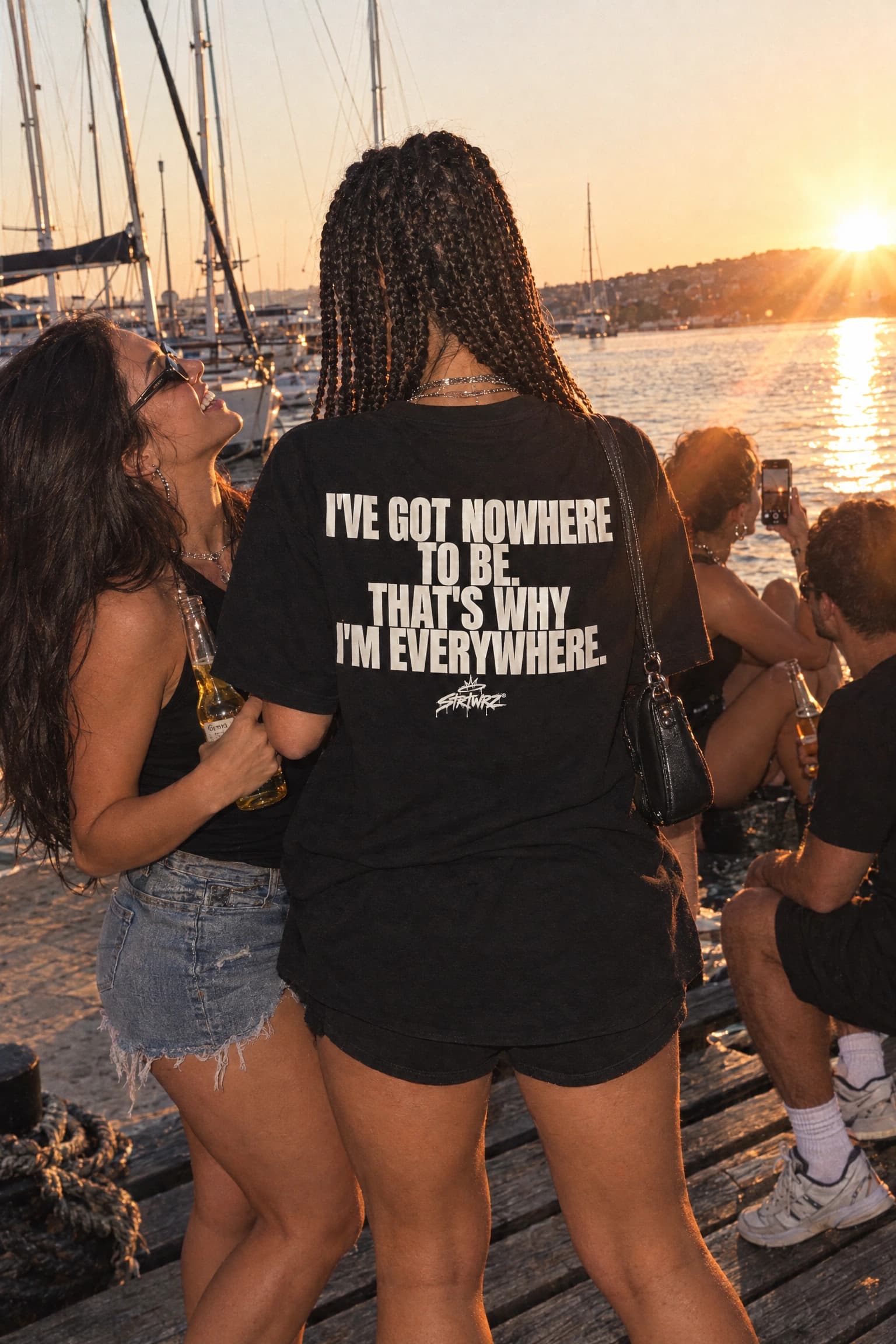 Nowhere To Be in Black, front view