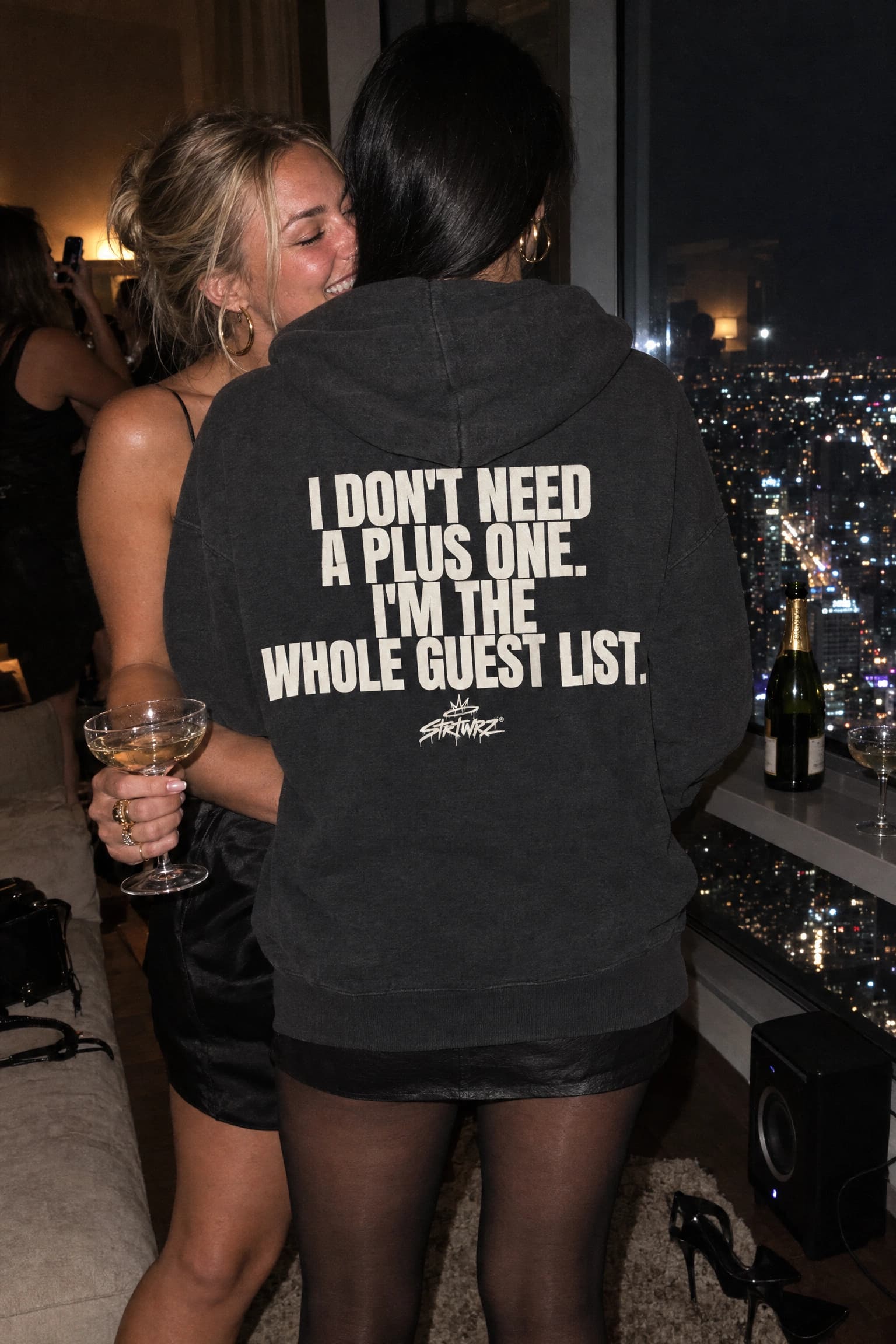 The Whole Guest List in Charcoal, back print