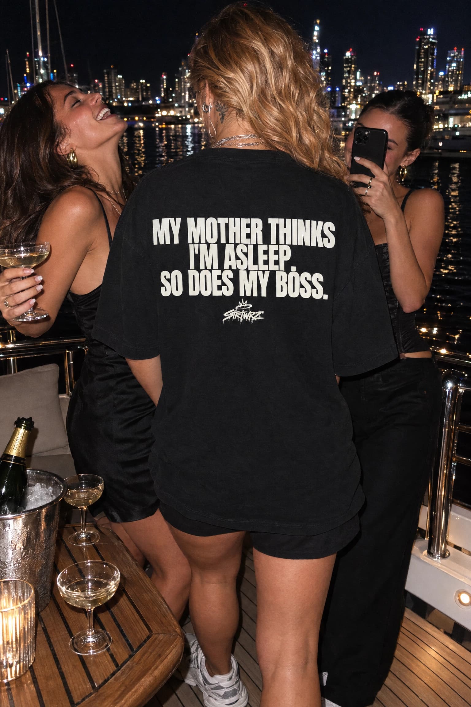 So Does My Boss in Black, back print