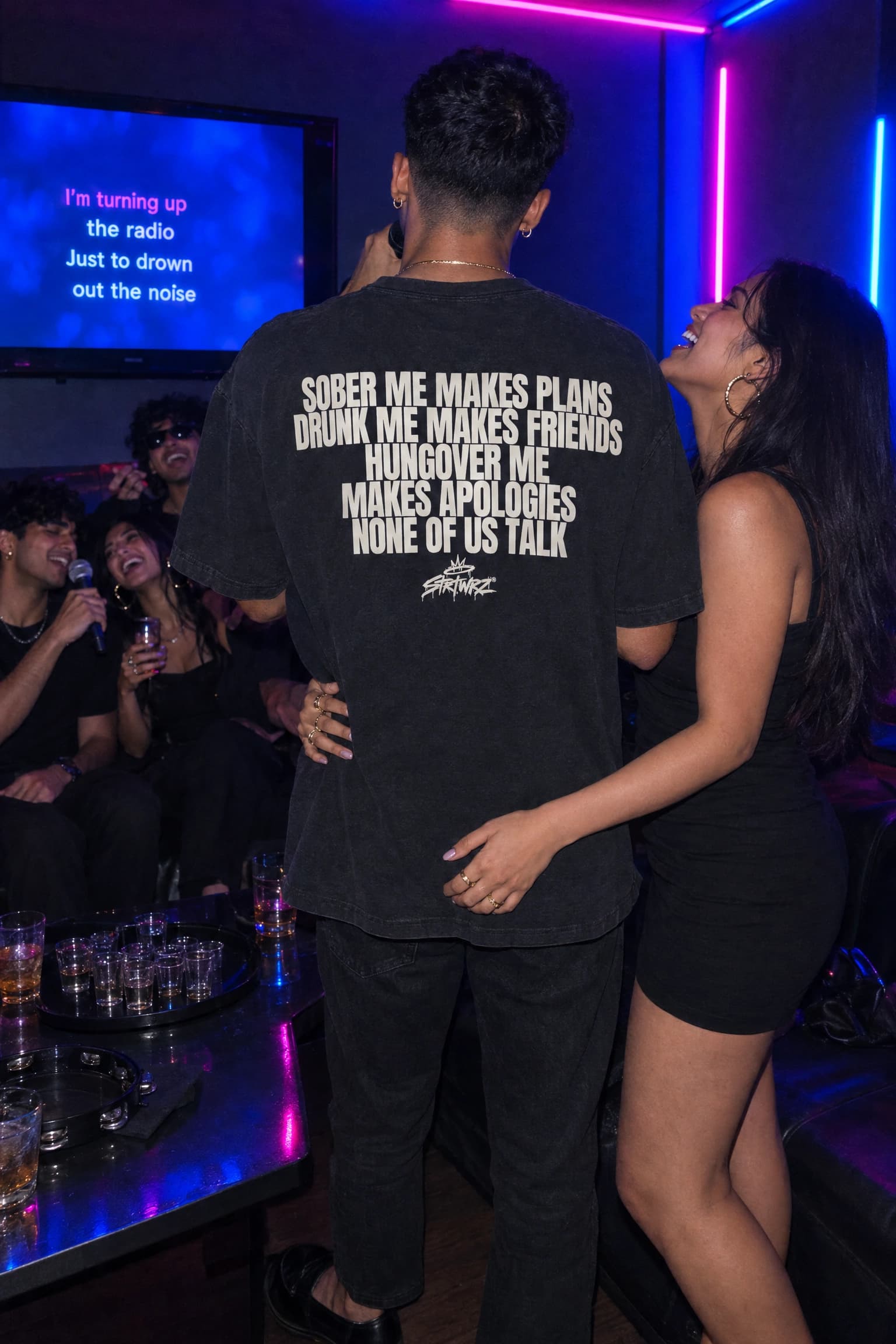 None Of Us Talk in Black, back print