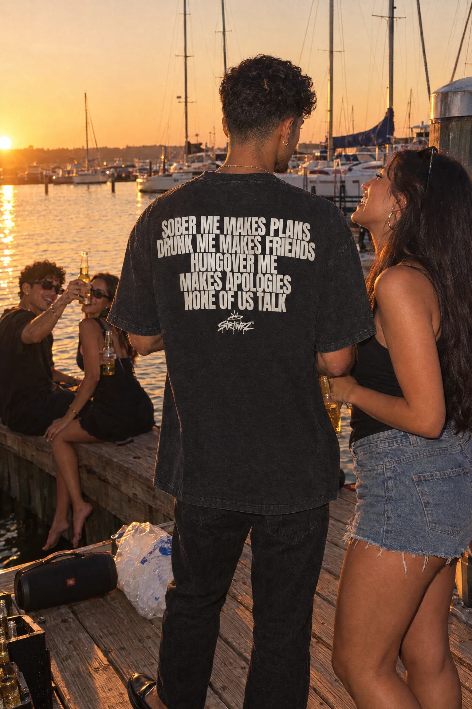 None Of Us Talk in Black, front view