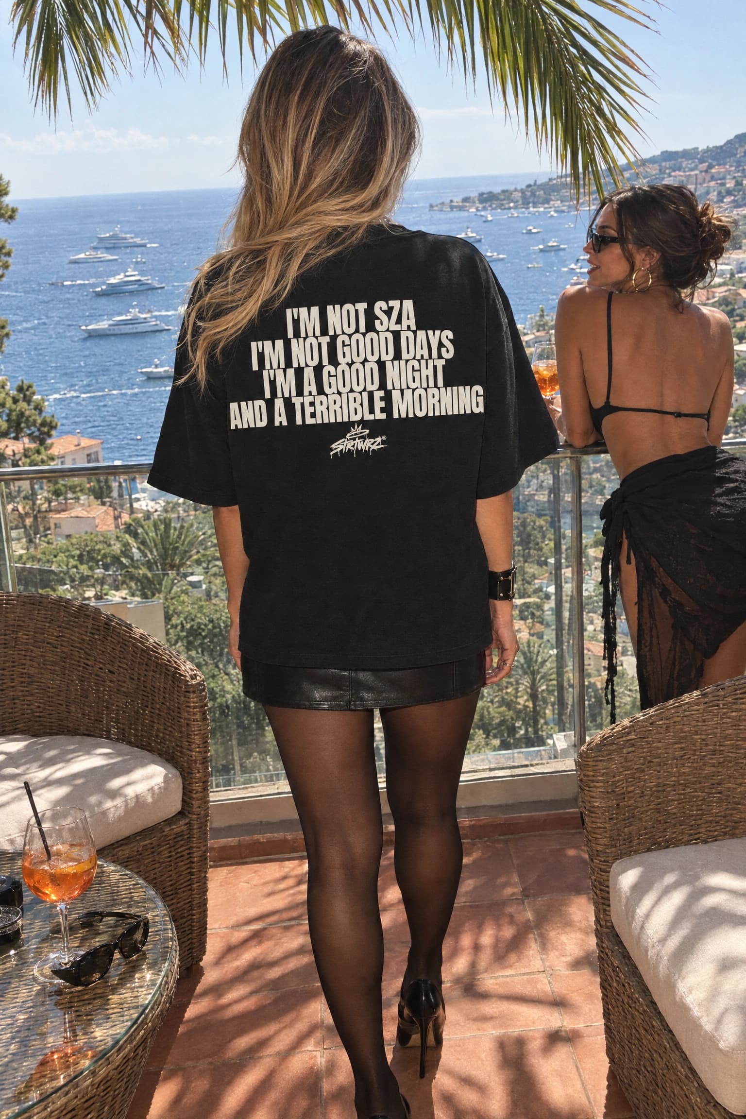 Good Night, Terrible Morning in Black, back print